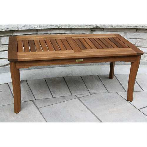 Image of Outdoor Patio Garden Wood Coffee Table 39.25 x 19.5 inch