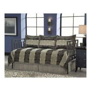 Twin-size 5-Piece Daybed Ensemble with Comforter Bed Skirt and 3 Shams