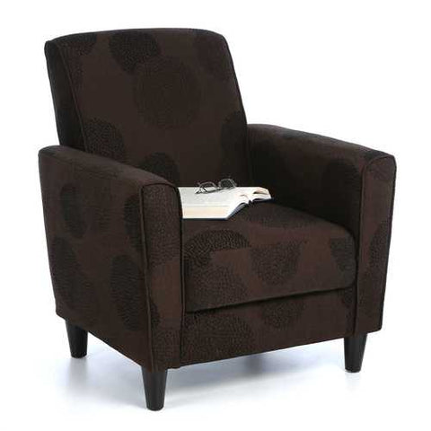 Image of Modern Brown Flared Arm Chair in Premium Upholstery Grade Fabric