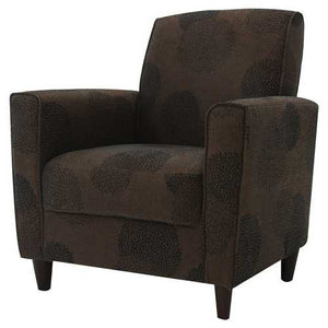 Modern Brown Flared Arm Chair in Premium Upholstery Grade Fabric