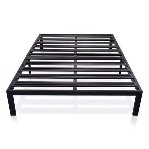 Image of Full size Metal Platform Bed Frame with 3.86 inch Wide Heavy Duty Steel Slats