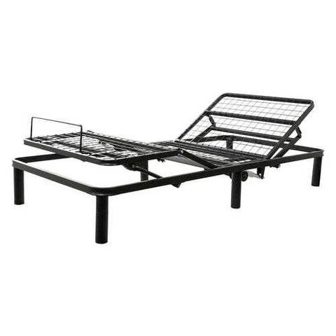 Image of Twin XL Black Metal Adjustable Bed Frame Base with Remote