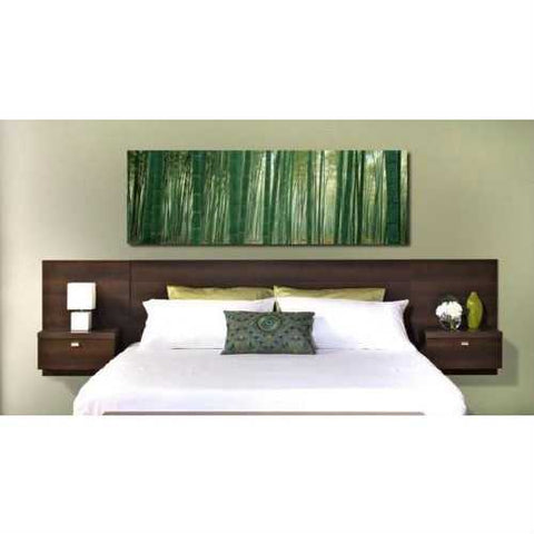 Image of King size Floating Headboard with Nightstands in Espresso