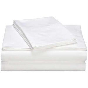 California King 400 TC Cotton Sheet Set in White