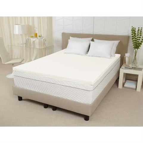 Image of Queen size 3-inch Thick Ventilated Memory Foam Mattress Topper