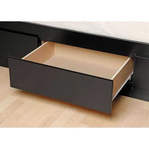 Image of Twin XL Platform Bed Frame with 3 Storage Drawers in Black