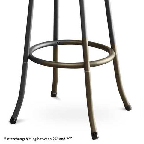 Image of Set of 2 - Adjustable Height Contemporary Swivel Barstool