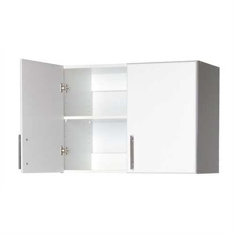 Image of White Wall Cabinet with 2 Doors and Adjustable Shelf