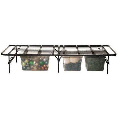 Image of Queen size High Rise Folding Metal Platform Bed Frame and Box Spring