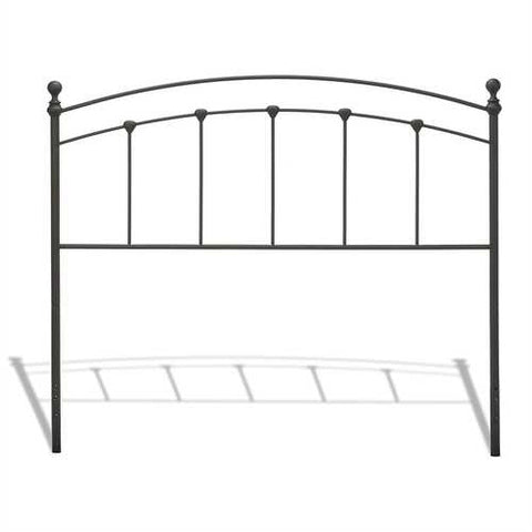 Image of Queen size Complete Metal Bed Frame with Round Final Posts Headboard and Footboard