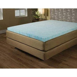 Queen size 2-inch Blue Gel Memory Foam Mattress Topper - Made in USA