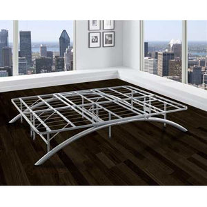 Queen size Contemporary Metal Platform Bed Frame with Arched Legs