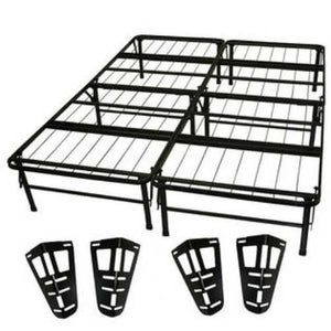 Queen size Metal Platform Bed Frame with Headboard and Footboard Brackets