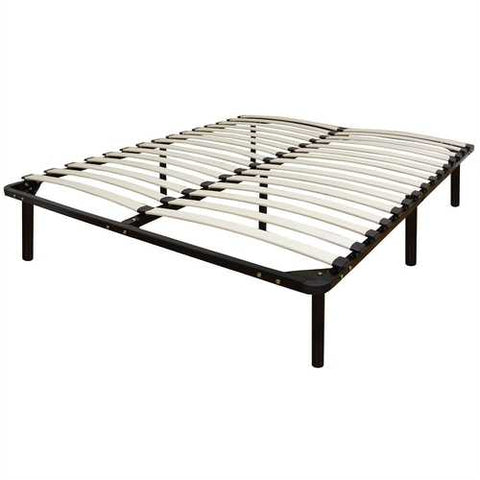 Image of Queen size Metal Platform Bed Frame with Wood Slats - Holds up to 600 lbs