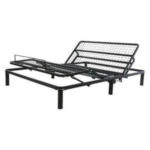 Queen size Black Metal Adjustable Bed Frame Base with Remote