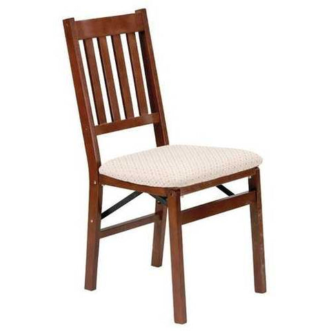 Image of Set of 2 - Folding Dining Chair with Upholstered Seat