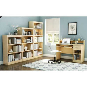 Home Office Computer Desk in Natural Maple Wood Finish