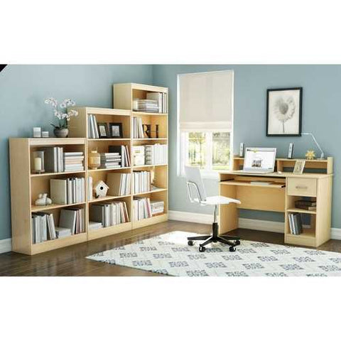 Image of Home Office Computer Desk in Natural Maple Wood Finish