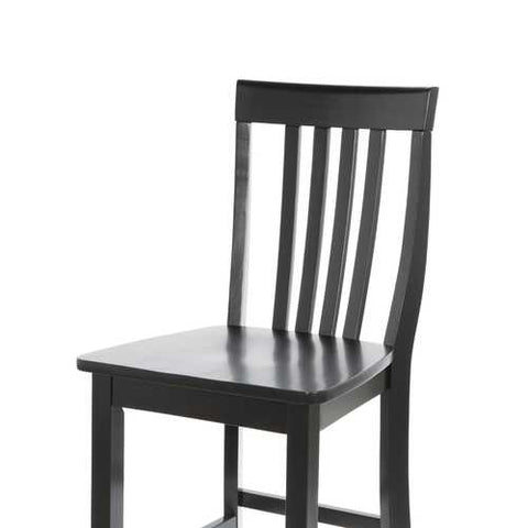 Image of Set of 2 - 30-inch Solid Hardwood Bar Stools in Black Finish