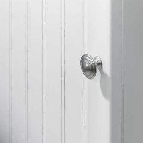 Image of Bathroom Floor Cabinet with Adjustable Shelves in White Finish