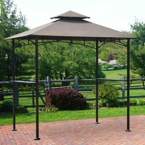 8-Ft x 5-Ft Steel Frame Outdoor Grilling Gazebo with Vent Top Canopy