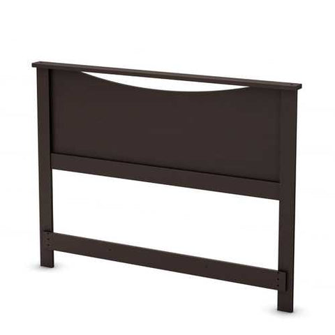 Image of Full size Contemporary Headboard in Chocolate Brown Wood Finish