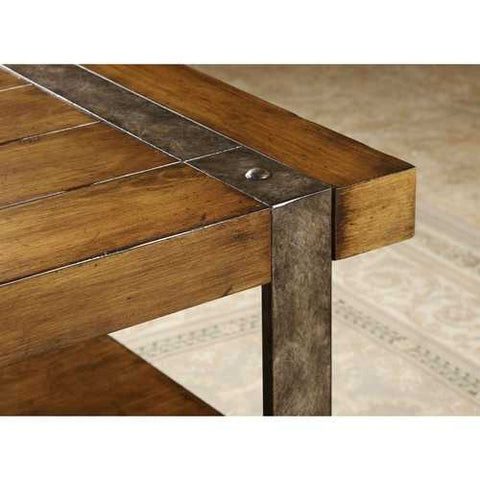 Image of Contemporary Modern Classic Coffee Table in Worn Oak Finish