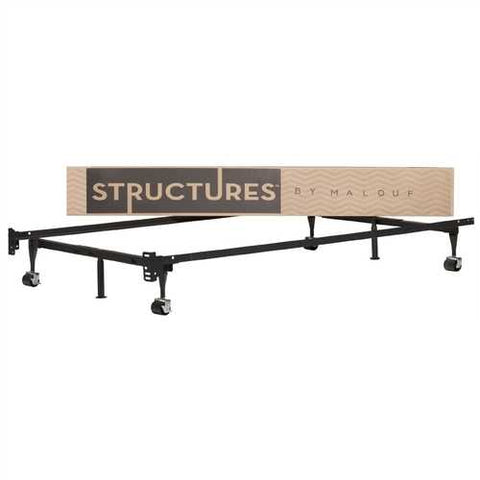 Image of Heavy Duty 6-Leg Twin / Full Metal Bed Frame with Rug Rollers