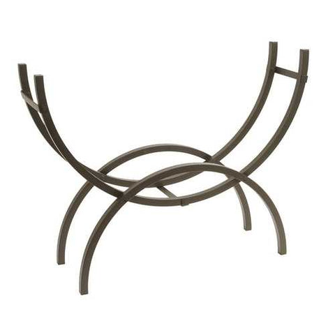 Image of Crescent Tubular Steel Metal Firewood Log Storage Rack