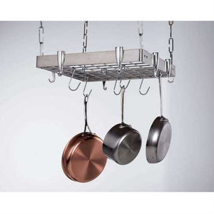 Square Stainless Steel Ceiling Hanging Pot Rack