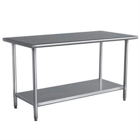 Image of Stainless Steel Top Utility Table High Top Workbench Prep Table 24 x 48 inch