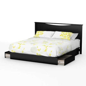 King size Modern Headboard in Black Wood Finish