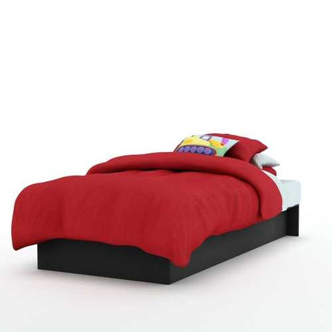 Image of Twin size Platform Bed Frame in Black Wood Finish