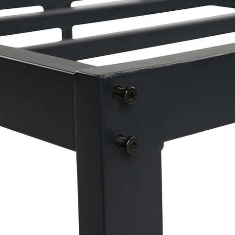 Image of Twin XL size Heavy Duty Black Metal Platform Bed Frame