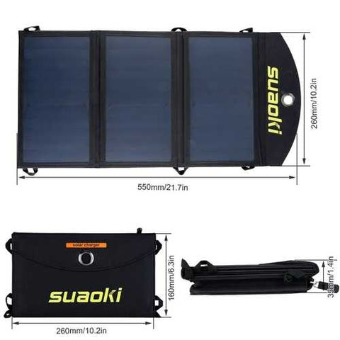 Image of 20-Watt Solar Battery Charger for Phone Smartphone USB Folding Portable