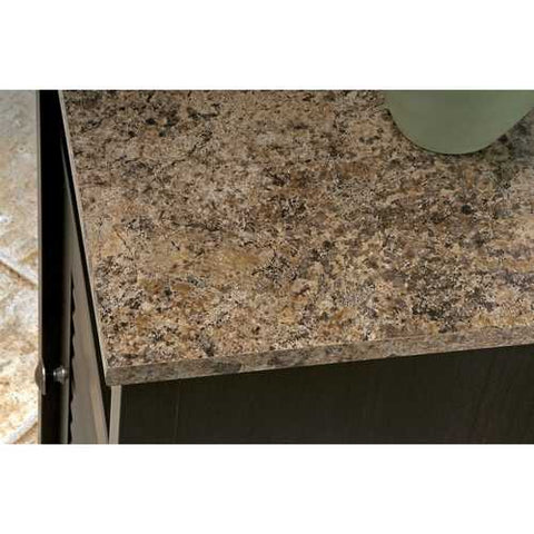 Image of Bathroom Floor Cabinet with Shelf and Faux Granite Top