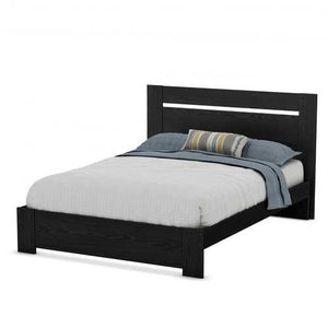 Full / Queen size Contemporary Headboard in Black Oak Finish