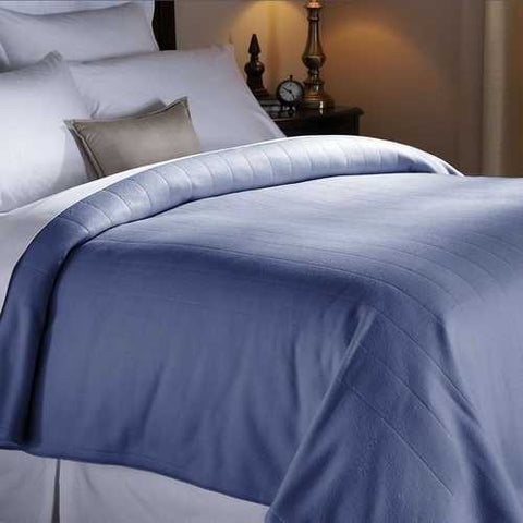 Image of Twin size Quilted Fleece Heated Electric Blanket in Blue Lagoon