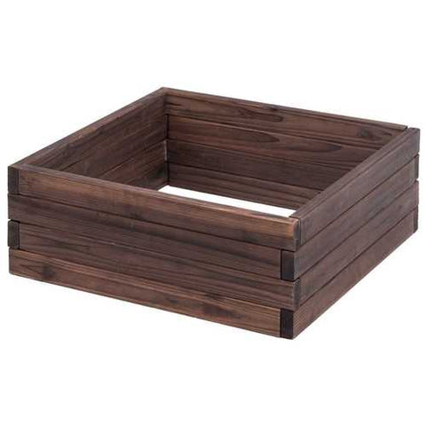 Image of Solid Fir Wood 2 ft x 2 ft Raised Garden Bed Planter