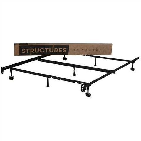 Image of Heavy Duty Adjustable Metal Bed Frame Fits Twin Full and Queen