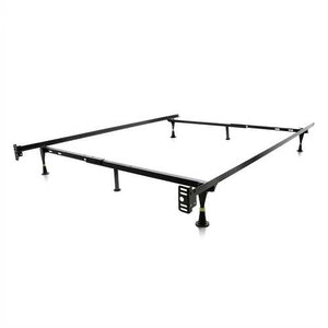 Twin / Full size Sturdy 6-Leg Metal Bed Frame with Glide Legs