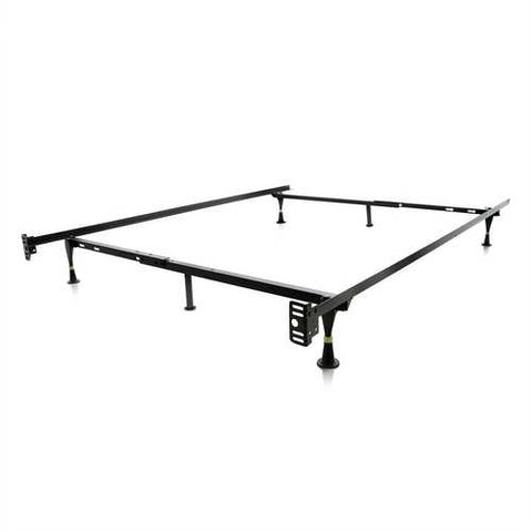 Image of Twin / Full size Sturdy 6-Leg Metal Bed Frame with Glide Legs