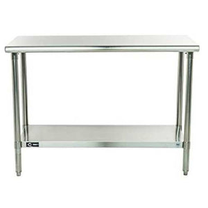 Stainless Steel Top Food Safe Prep Table Utility Work Bench With Adjustable Shelf