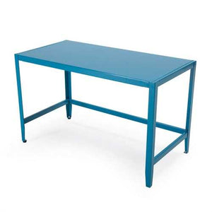 Simple Modern Metal Office Desk in Teal Blue Finish