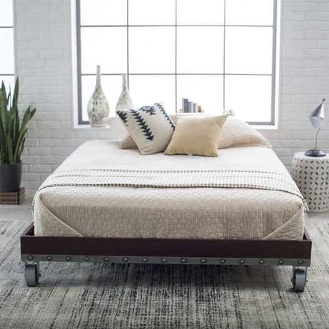 Image of Twin size Heavy Duty Industrial Platform Bed Frame on Casters