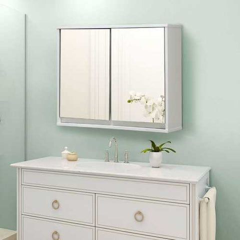 Image of Modern 22 x 18 inch Bathroom Wall Mirror Medicine Cabinet