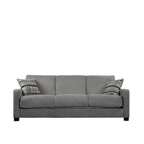 Image of Sage Green Microfiber Convertible Couch Futon Sleeper Sofa