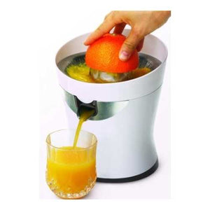 White Electric Citrus Juicer with Stainless Steel Screen