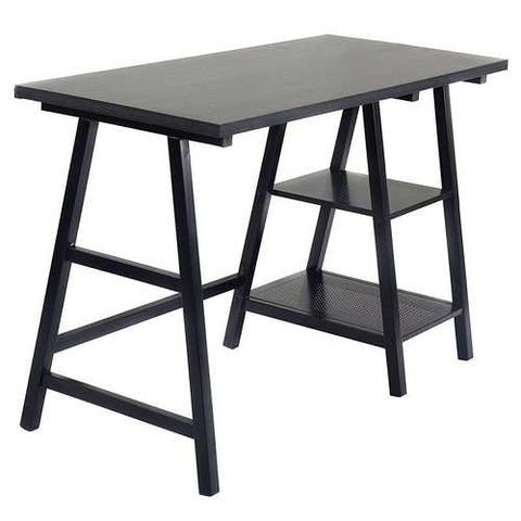 Image of Black Home Office Laptop Computer Desk Writing Table