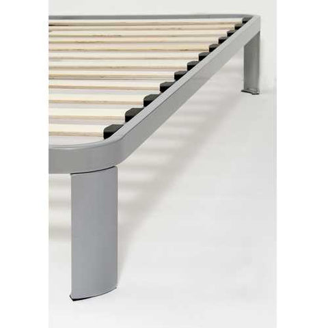 Image of Twin size Luna Metal Platform Bed Frame with Wood Slats